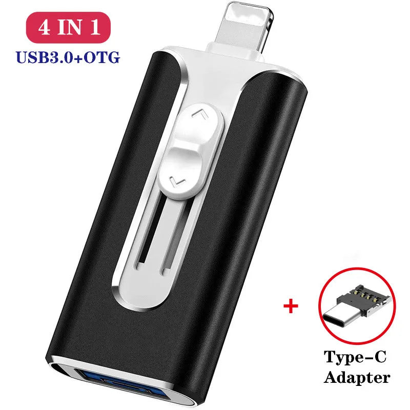 USB 4 IN 1 Metal  FlashDrive OTG